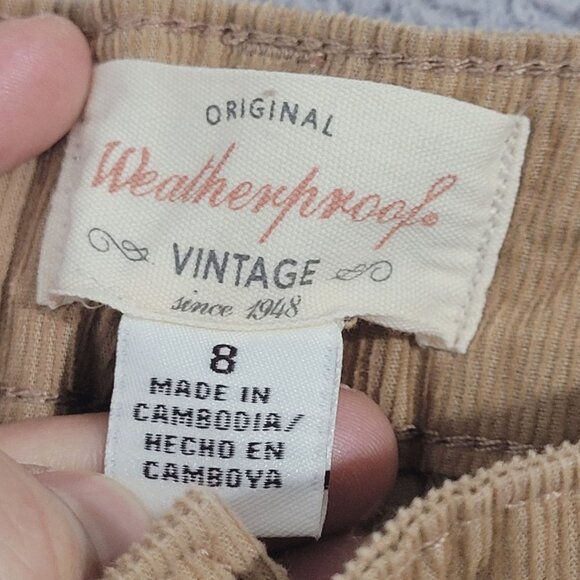 NEW Weatherproof Vintage Corduroy Womens 14 Tan Wide-Leg Pants// 26PT - Picture 6 of 8